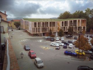 Il rendering della proposta alternativa in piazza d'Armi