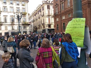 La delegazione di Scuole aperte Cuneo alla manifestazione di Torino