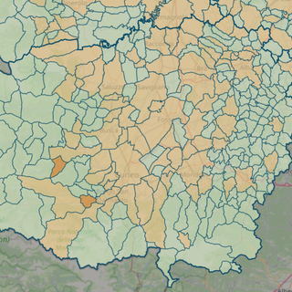 LA MAPPA DEL 1 AGOSTO - IN MARRONE SCURO I CENTRI CON INDICE SUPERIORE A 18 CONTAGI OGNI 1.000 ABITANTI