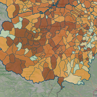 LA MAPPA DEL 22 NOVEMBRE - IN MARRONE SCURO I CENTRI CON INDICE SUPERIORE A 18 CONTAGI OGNI 1.000 ABITANTI