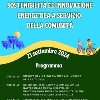 Inaugurazione della nuova ciclovia accanto al canale della Centrale Enel Green Power