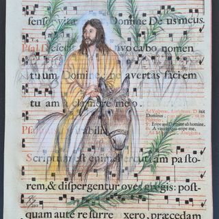 Gesù entra a Gerusalemme, disegno dell’artista braidese Pinuccia Sardo