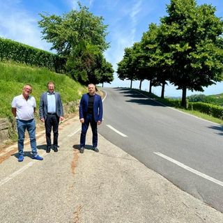 Uno degli ultimi sopralluoghi a Barbaresco per monitorare costantemente la viabilità e renderla più sicura