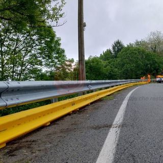 Il guard rail salva motociclisti posato l'anno scorso sul ponte del Sale tra Borgo San Dalmazzo e Vignolo