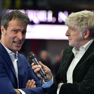 Matteo Battocchio intervistato ad inizio partita (Foto Michele Benda)