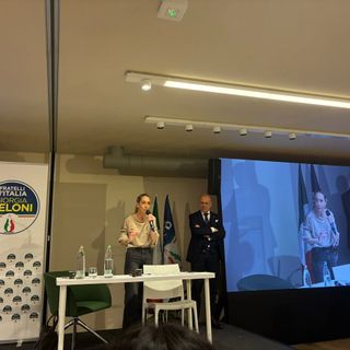 Arianna Meloni a Torino con Fabrizio Comba