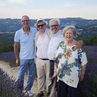 Marcello Pasquero con Nando Marino, la moglie e Marco Suria