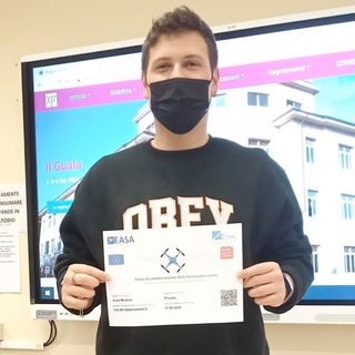 Gian Michele Piccolo, studente della 5ª E Geometri dell’Istituto Guala di Bra