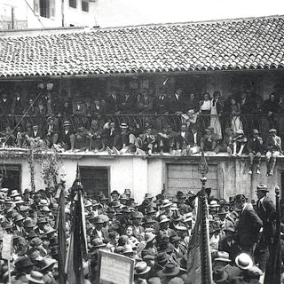 Un comizio di Giuseppe Lenti