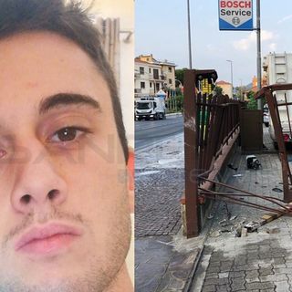 Matteo Muratore (a sinistra) ed il luogo dell'incidente in cui il giovane 19enne ha perso la vita