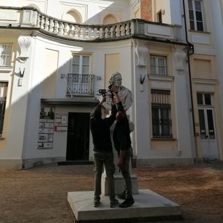 Operatori in azione durante le riprese RAI ad Asti (Foto Maria Roberta Cioce)