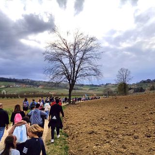 Negli scatti alcuni momenti della marcia della pace tenuta ieri tra Magliano Alfieri e Castagnito