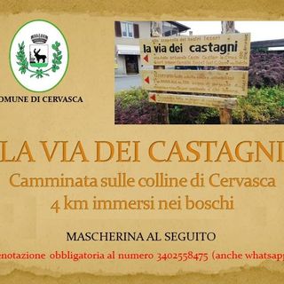 Domani a Cervasca la camminata “La via dei castagni”