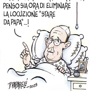 La vignetta di Paparelli è dedicata a Papa Francesco La vignetta di Paparelli è dedicata a Papa Francesco