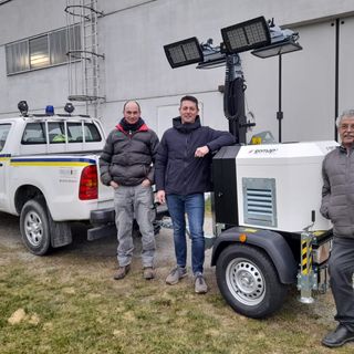 Piozzo, consegnata la nuova torre faro per la Protezione Civile