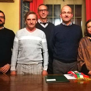 La Giunta di Costigliole Saluzzo, guidata dal sindaco Fabrizio Nasi