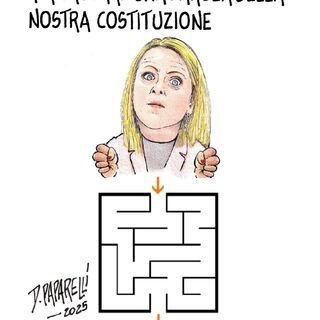 Giorgia Meloni e il 25 Aprile, la vignetta di Danilo Paparelli