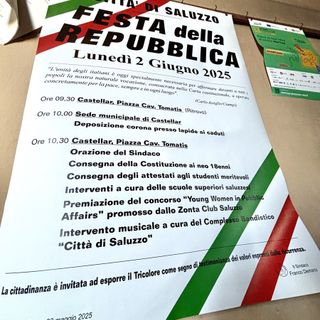 Il manifesto del programma di Saluzzo della Festa della Repubblica