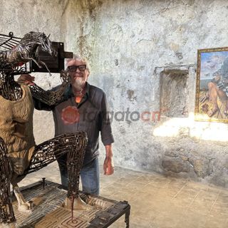 Franco Sebastiano Alessandria con l'opera &quot;Libero Arbitrio&quot;