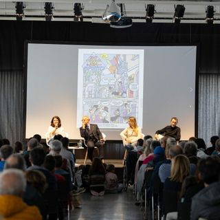 Allo Spazio Varco, per il Festival dei Luoghi Comuni 2024, l’incontro con Serena Colombo, coordinatrice editoriale di Topolino, Alessandro Sisti, sceneggiatore e dei disegnatori Simona Capovilla e Blasco Pisapia (ph@Loris Salussolia) Allo Spazio Varco, per il Festival dei Luoghi Comuni 2024, l’incontro con Serena Colombo, coordinatrice editoriale di Topolino, Alessandro Sisti, sceneggiatore e dei disegnatori Simona Capovilla e Blasco Pisapia (ph@Loris Salussolia)