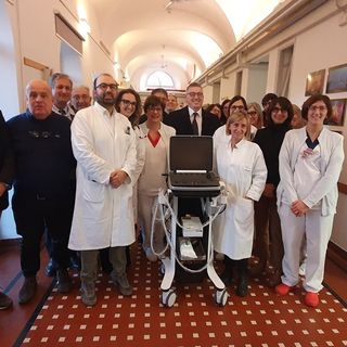 La presentazione del nuovo ecografo donato al reparto di Oncologia dagli Amici dell'ospedale di Savigliano
