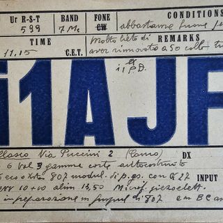 Alcune cartoline "antiche" di conferma collegamenti radio