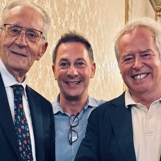 L'autore Gian Maria Aliberti Gerbotto con Beppe Ghisolfi e Danilo Paparelli