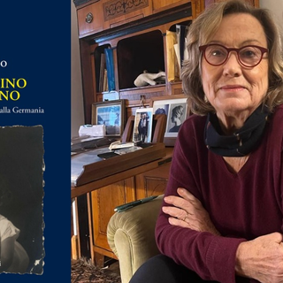 A sinistra una foto di Lore e Anneliese (copertina del libro) e a destra Mara Fazio