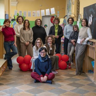 Il gruppo delle 10 donne che sostiene la rassegna "Sovversive". Al centro l'ideatrice e direttrice creativa Annachiara Busso Il gruppo delle 10 donne che sostiene la rassegna "Sovversive". Al centro l'ideatrice e direttrice creativa Annachiara Busso