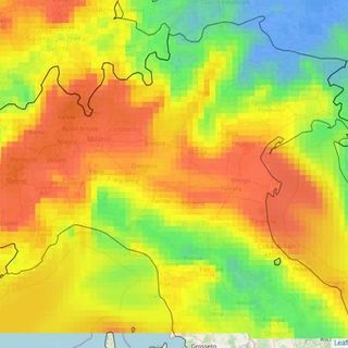 Previsione di concentrazione al suolo di media giornaliera di PM10 prevista sul nord Italia dal sistema modellistico di qualità dell’aria di Arpa Piemonte per il 06 marzo 2026. I dati previsti dal modello sono disponibili sull’appa Aria+ Piemonte
