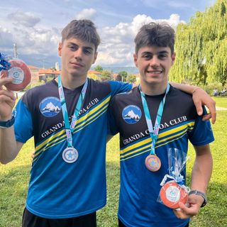 Dennis e Oliver Fina, doppio podio internazionale a Ivrea per il Granda Canoa Club
