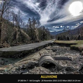 La “fondovalle Corsaglia”, la SP 360 al km 7, presso il bivio per Oberti, è stato “tradito” dal tubo che “doveva” scaricare la piena. Uno solo e otturato, non ce l’ha fatta. La Roa Marenca passava 200 metri più in alto, dove ci sono tracce della Bialera del Diavolo e della Torre Sibilla. Il Ponte Antico (XV sec.), poco più a valle, ha resistito