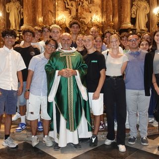 Nelle foto: alcuni momenti del saluto a don Giorgio Garrone