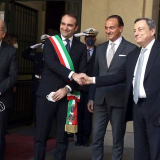 Cirio e Lo Russo col presidente Mario Draghi