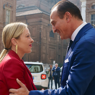 La premier Meloni e il governatore Cirio La premier Meloni e il governatore Cirio