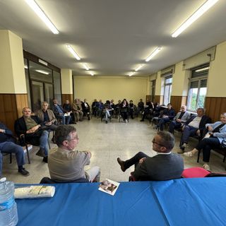 I commissari nell'incontro con il direttore Minervini