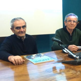 Donato Bosca, a sinistra, ed Ettore Secco durante l'incontro all'Unitré torinese Donato Bosca, a sinistra, ed Ettore Secco durante l'incontro all'Unitré torinese