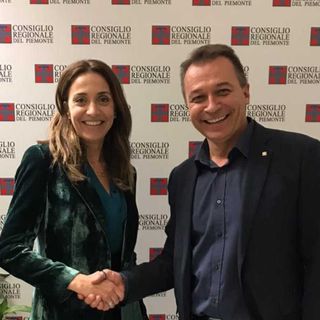 Il consiglio cuneese Paolo Bongioanni con l'assessore Elena Chiorino