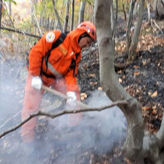 Volontari Aib al lavoro a Sale Langhe