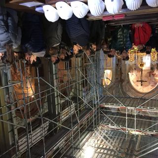 Gli alunni in visita alla chiesa di San Bernardino