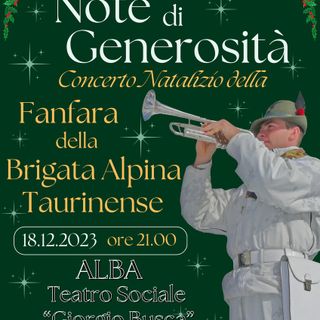 Alba, per Notti della Natività al Sociale il concerto "Note di Generosità"