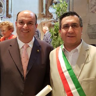 Enzo Desco con il vicesindaco di Martiniana Po Marco Bianco Enzo Desco con il vicesindaco di Martiniana Po Marco Bianco