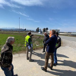 Mondovì, sopralluogo coi tecnici della Provincia per la rotatoria di via Otteria