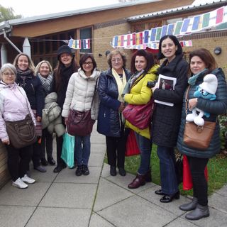 Foto di gruppo per le insegnanti partecipanti alla tappa di Newcastle on Tyne, in Inghilterra