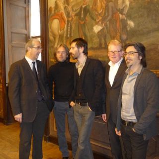 I Marlene Kuntz con il sindaco Alberto Valmaggia e Corrado Buffa