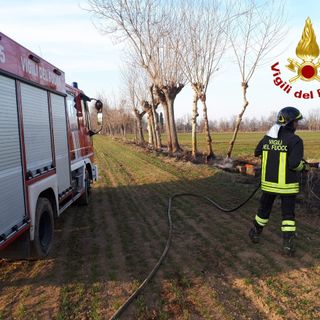I Vigili del fuoco al lavoro a Passatore