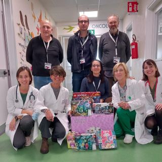 La consegna presso la Pediatria di Savigliano La consegna presso la Pediatria di Savigliano