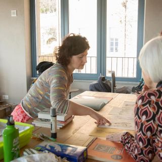 Pia Taccone all'opera nel workshop dello scorso 16 marzo