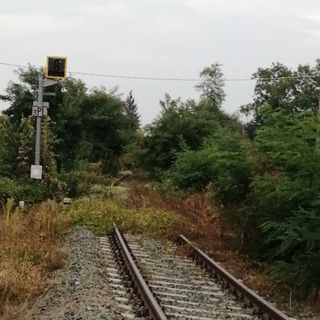 La ferrovia Cuneo-Mondovì nei pressi di Pogliola