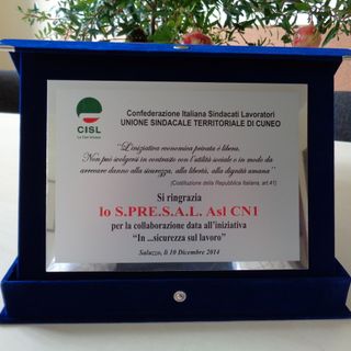 Saluzzo, “In …sicurezza sul Lavoro”, un riconoscimento allo Spresal